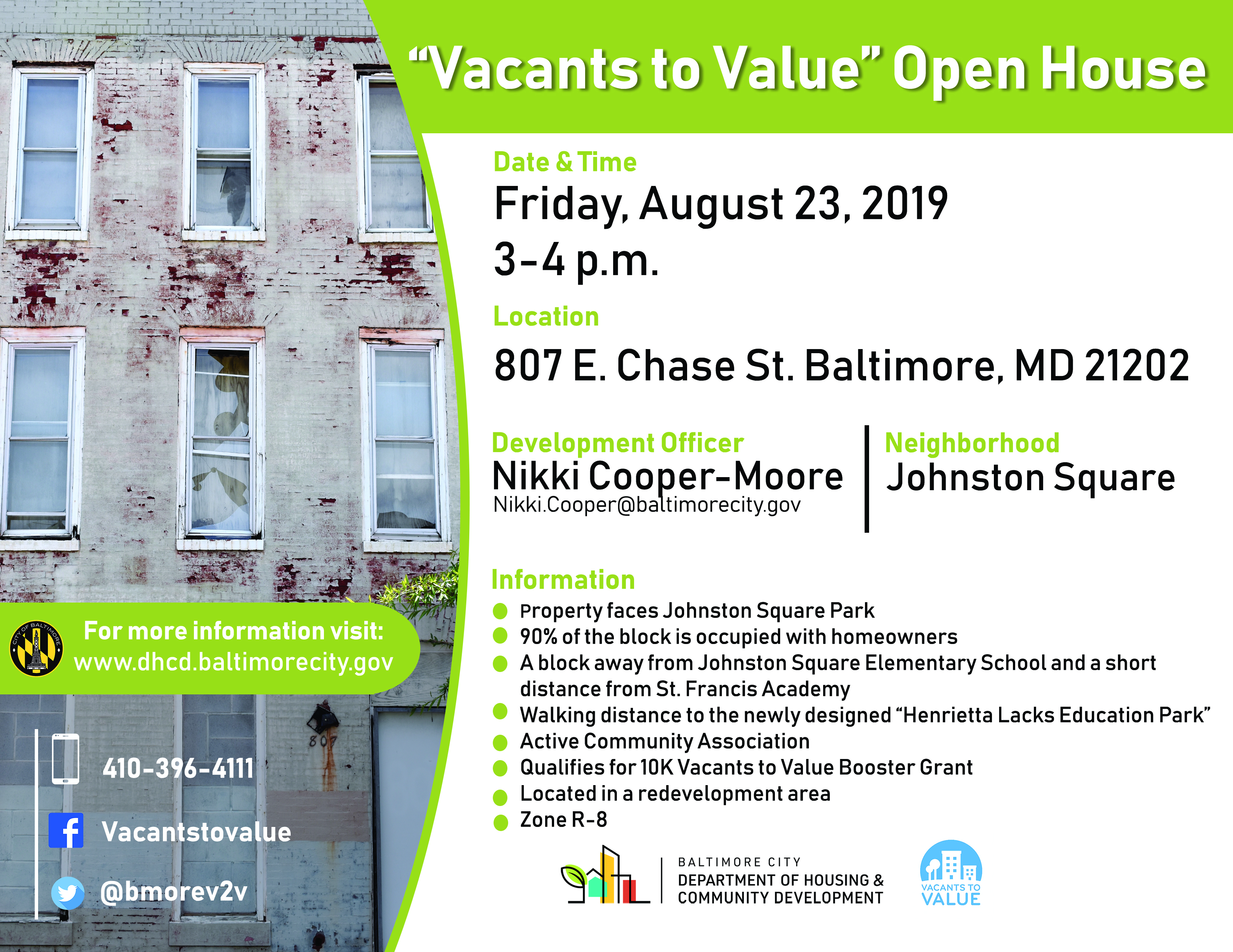 Vacants to Value Open House